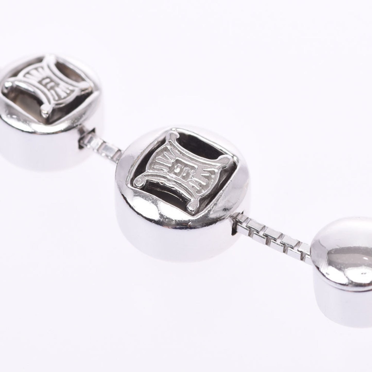 Celine Ladies K18WG / Colored Stone Necklace