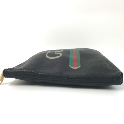 Gucci Black Leather Clutch Bag