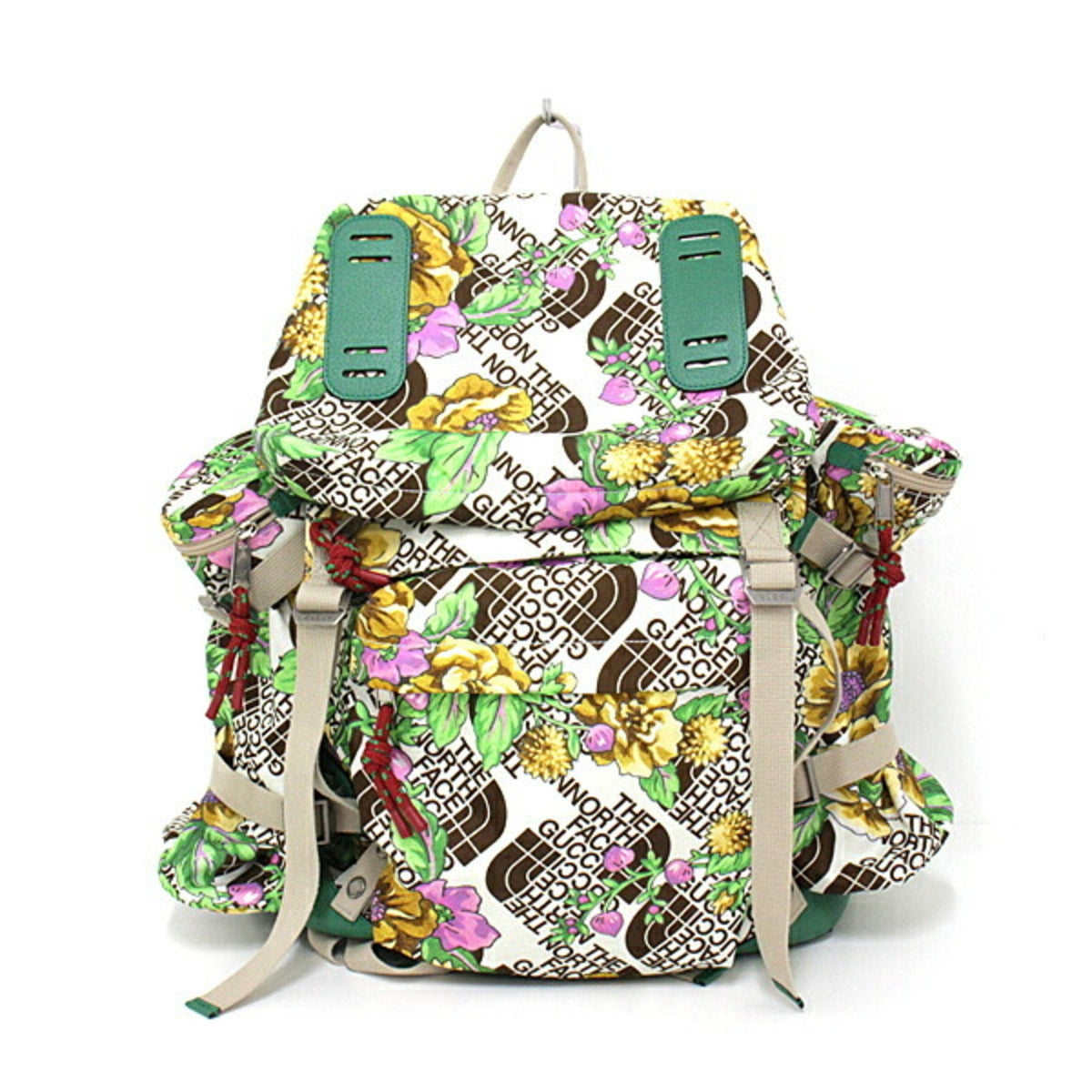 Gucci / North Face collaboration Gucci The large floral backpack 650294 green flower