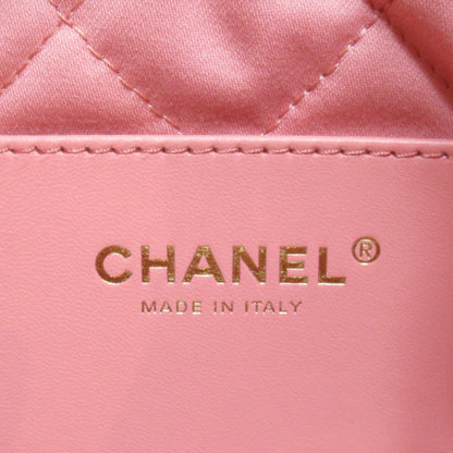 CHANEL 22 Mini 2wayShoulder Bag Pink Coral pink Caviar Skin [Grained Calf] Shiny Grain Calfskin AS3980 B14407 NR646