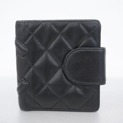 Chanel Wallet Cambon Lambskin Black Women's
