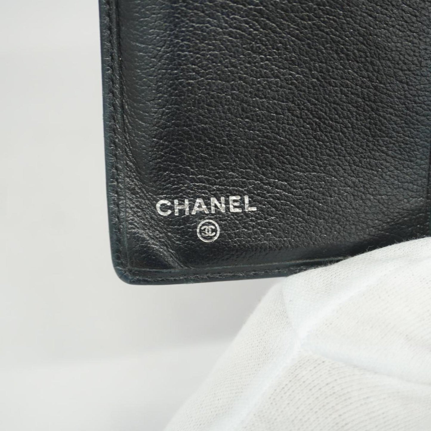 Chanel Long Wallet Lambskin Black Women's