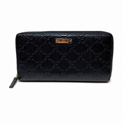 Gucci Guccissima Black Leather Long Wallet (Bi-Fold) ()