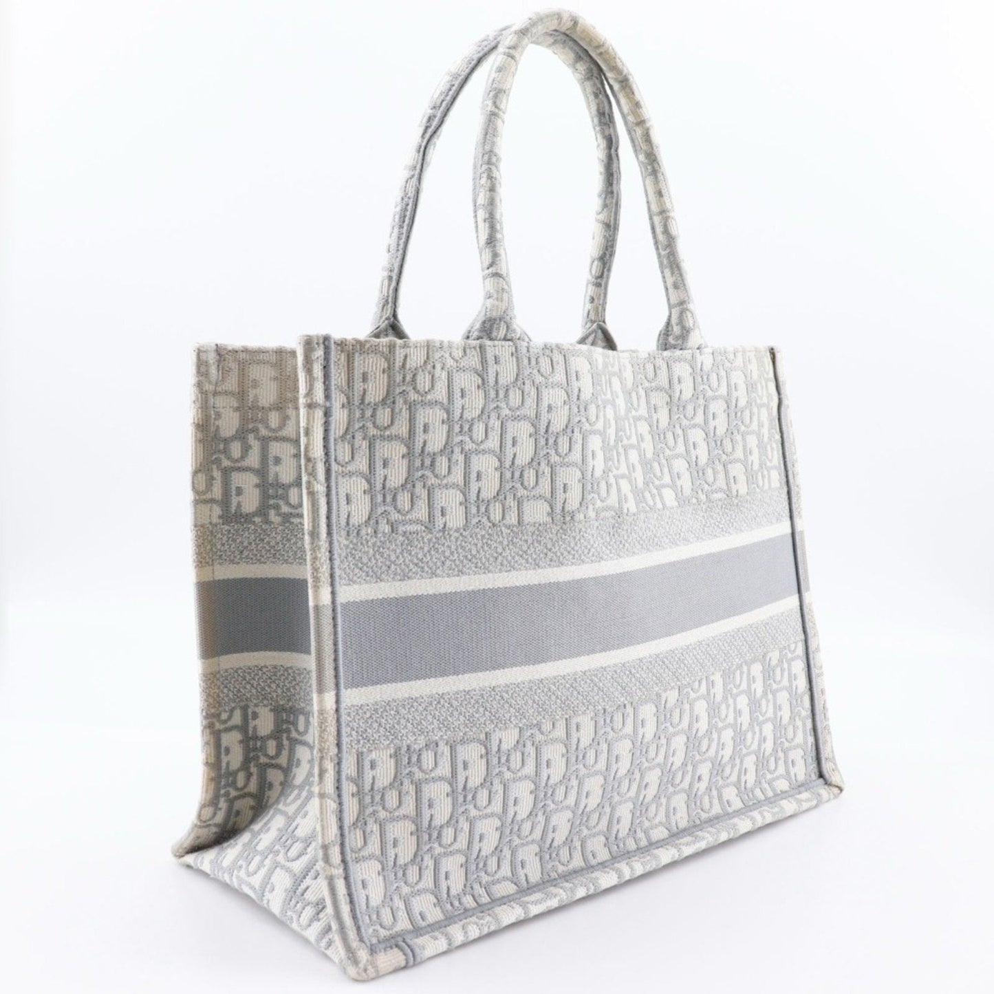 Christian Dior Light Gray Cotton Tote Bag ()