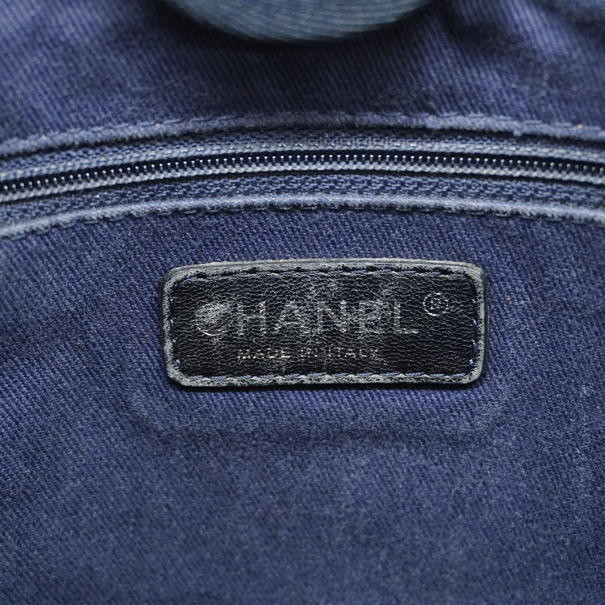 CHANEL   Deauville Shoulder Bag Women's Canvas,Leather Shoulder Bag Navy