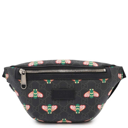 Gucci Black Gg Supreme Fanny Pack Sling Bag ()
