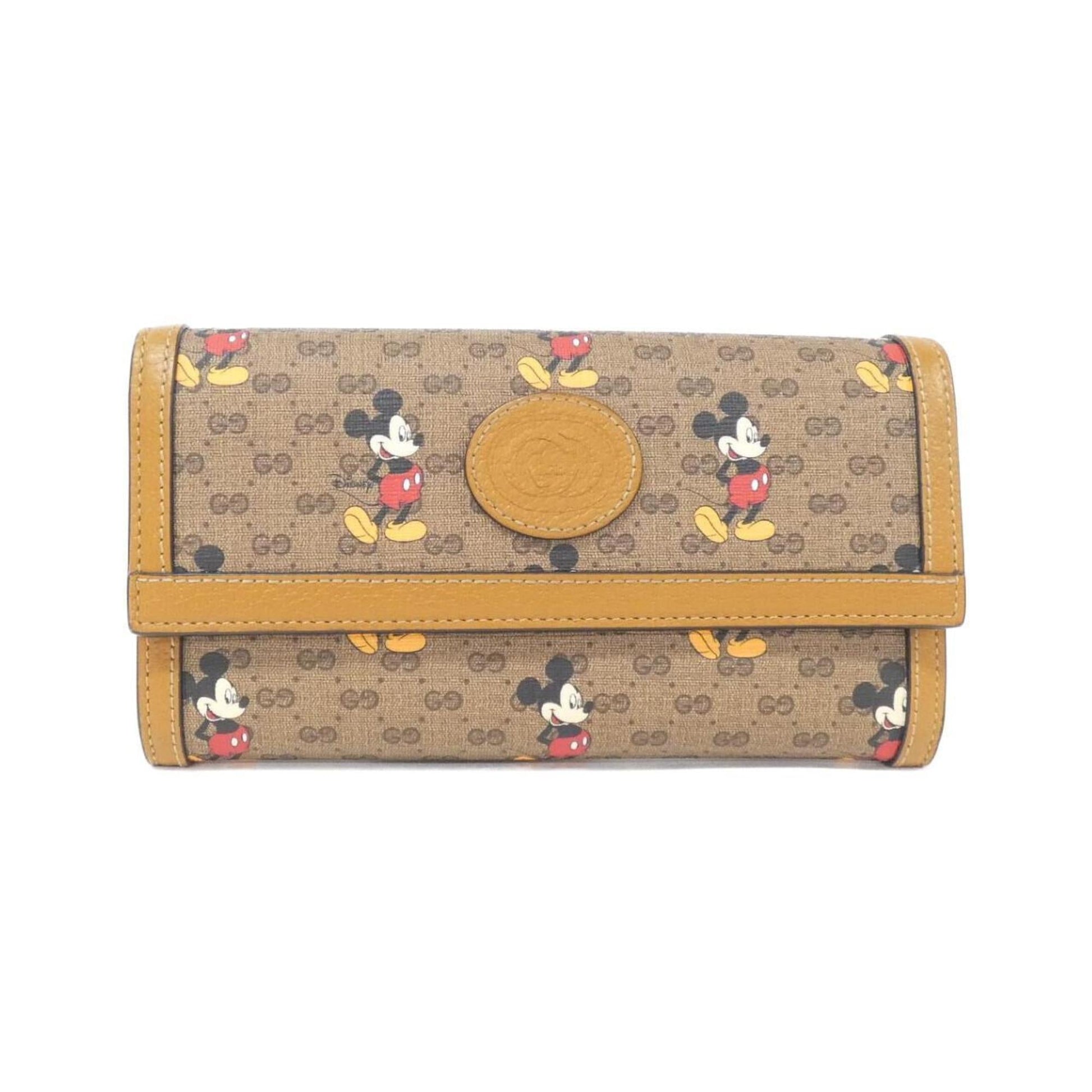 Gucci Beige Light Brown Gg Supreme Leather Long Wallet (Bi-Fold) ()
