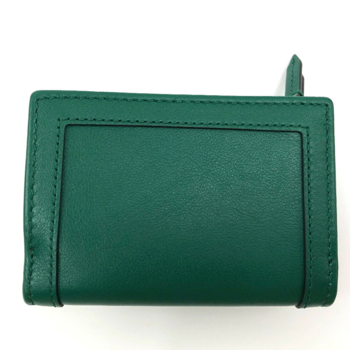 Gucci trifold wallet bamboo medium 658633 leather green ladies GUCCI