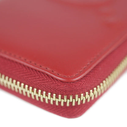 Gucci Long Wallet 453393 Leather Red Round Zipper