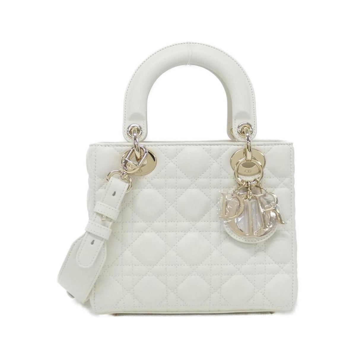 Christian Dior White Leather Handbag ()