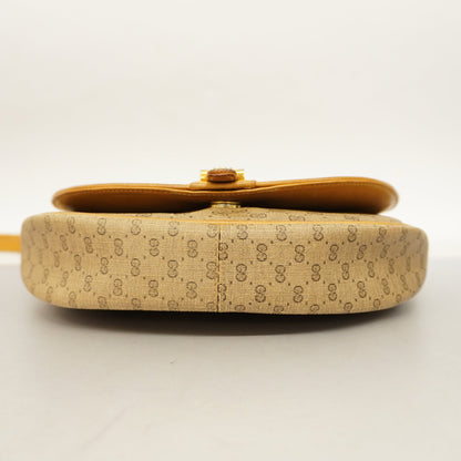 GUCCIAuth  Sherry Line Micro GG 007 89 1095 Women's PVC Shoulder Bag Beige