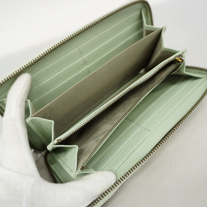 Gucci Pale Green Leather Long Wallet (Bi-Fold)