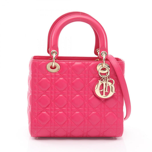 Christian Dior Pink Leather Handbag ()