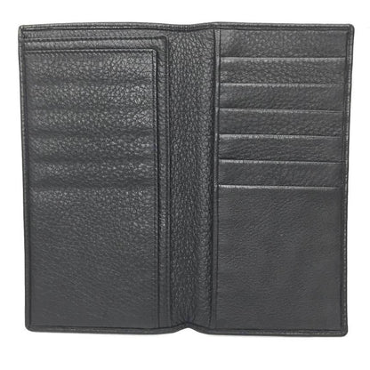 Gucci Black Leather Long Bill Wallet (Bi-Fold)