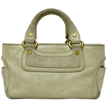Celine handbag boogie bag silver gold CE00 13 leather Celine ladies plate
