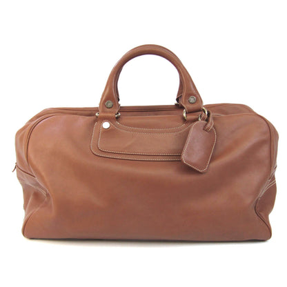 Celine Boogie Women,Men Leather Boston Bag Brown