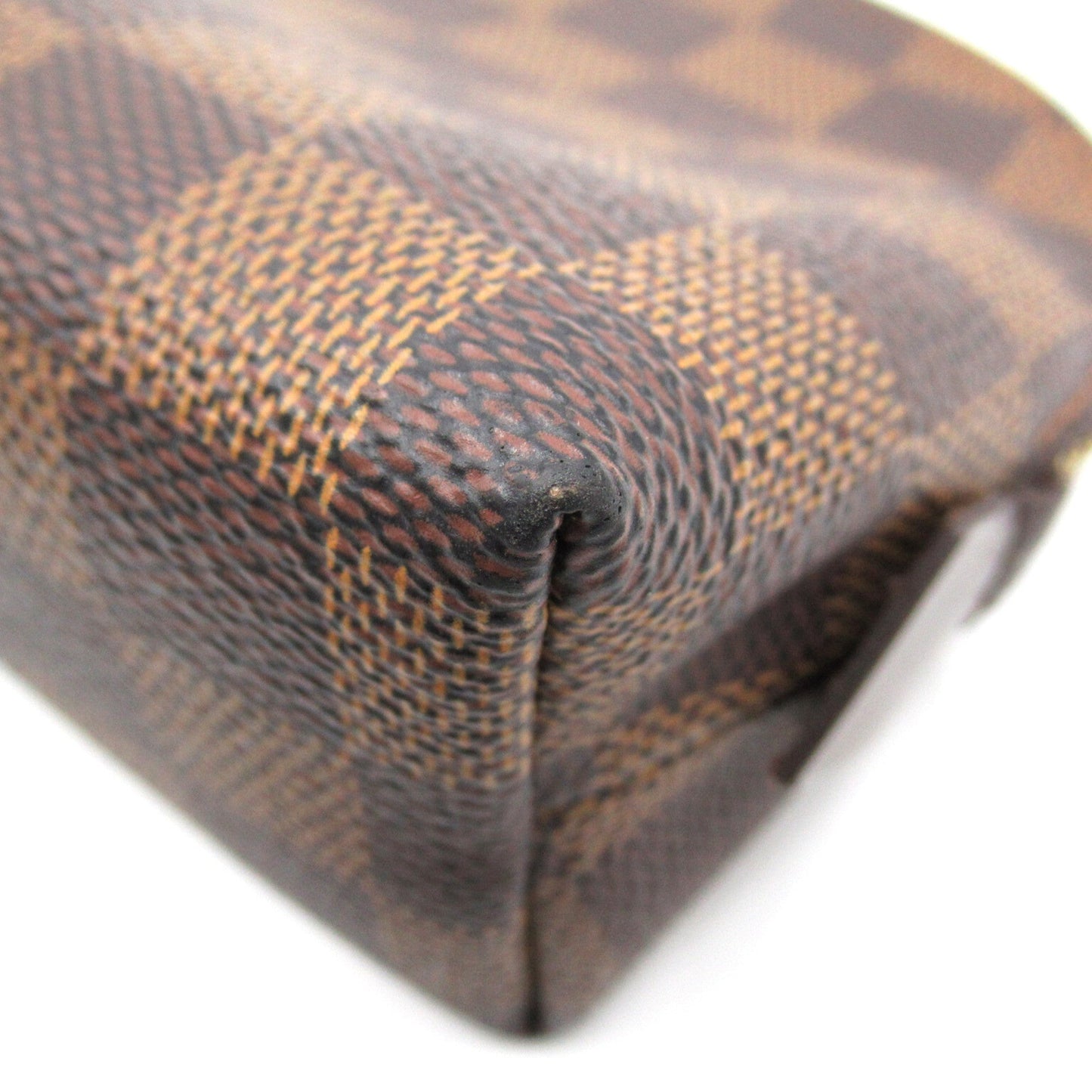 LOUIS VUITTON Pochette Cosmetic PM Brown Damier PVC coated canvas N47516