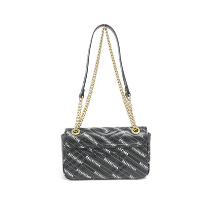 Gucci Black White Leather Shoulder Bag