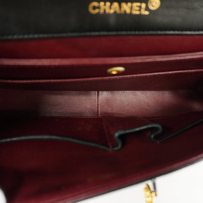 CHANEL   Matelasse Chain Shoulder Women's Leather Shoulder Bag Black