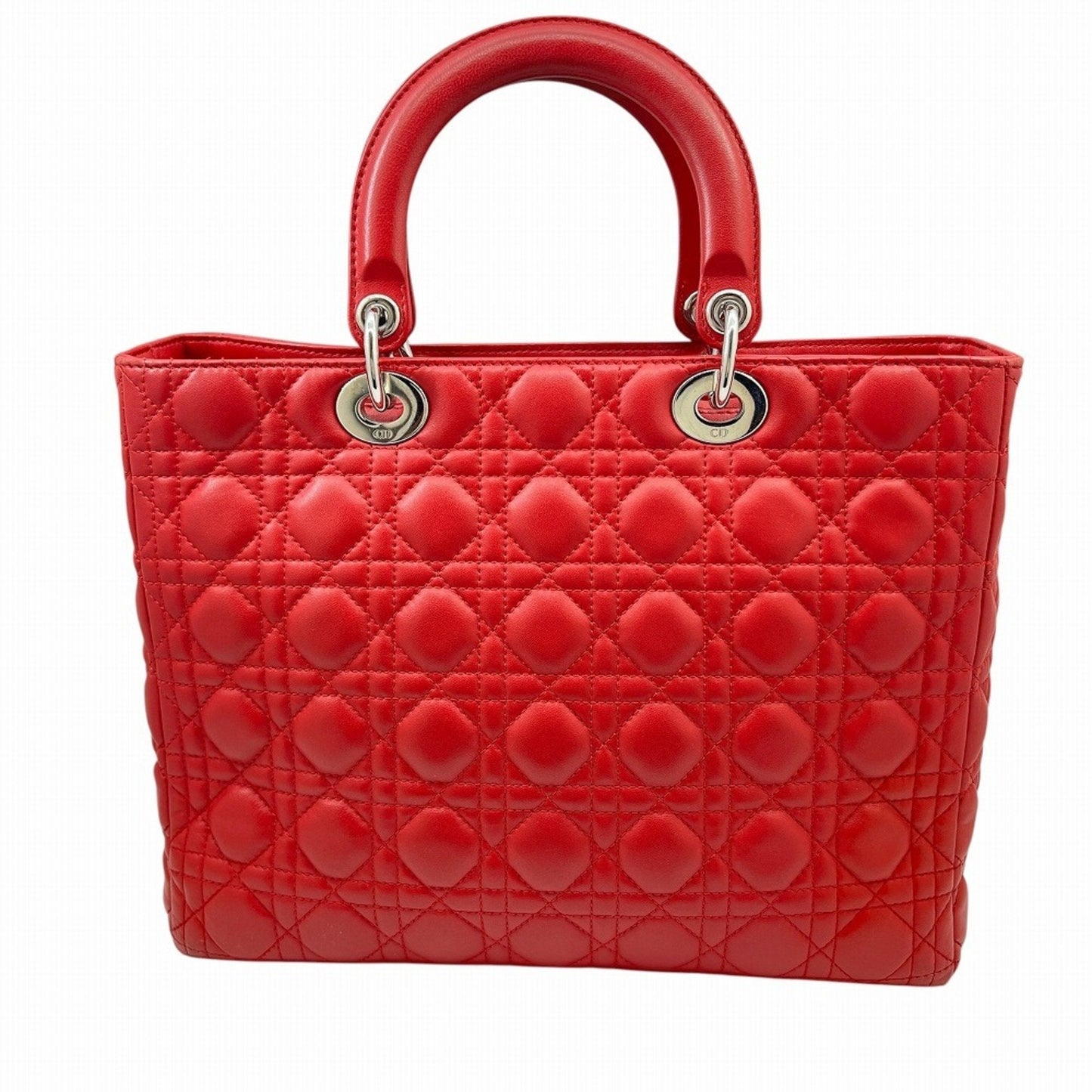 Christian Dior Pink Leather Handbag Tote Bag ()