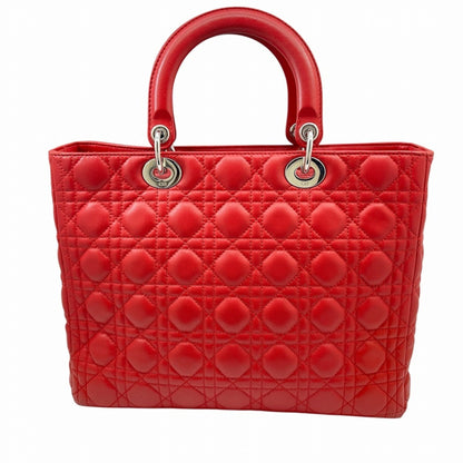 Christian Dior Pink Leather Handbag Tote Bag ()
