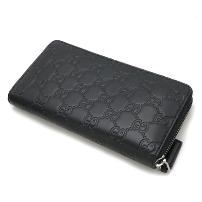 Gucci Black Leather Long Wallet (Bi-Fold)