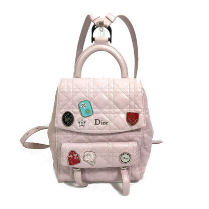 Christian Dior Pink Leather Backpack ()