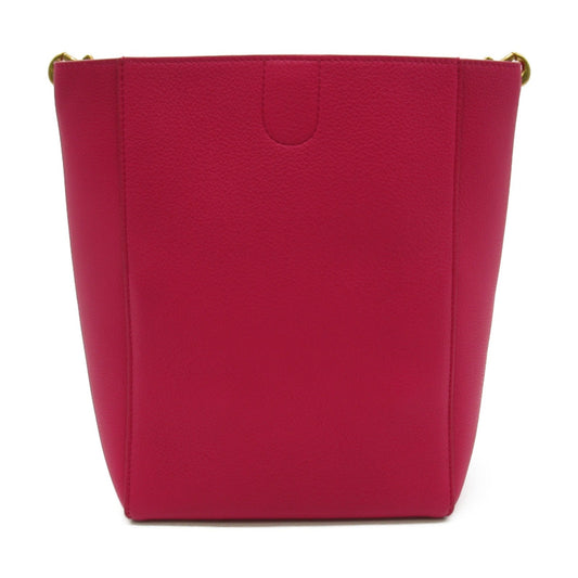 Celine Sangle Bucket Shoulder Bag Pink leather