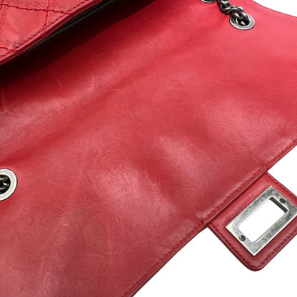 Chanel 2.55 matelasse chain shoulder bag red coco mark leather antique silver matte vintage metal fittings Matelasse Bag COCO