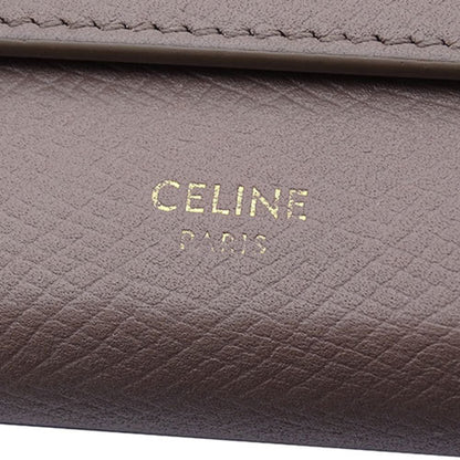 Celine Wallet Women's Bifold Leather Small Trifold Greige