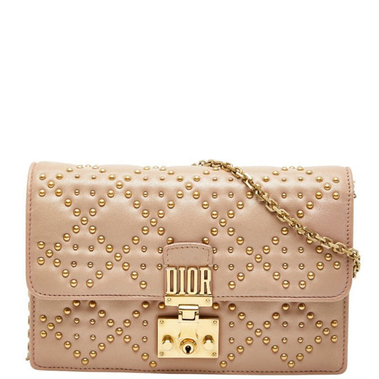 Christian Dior Pink Leather Shoulder Bag ()