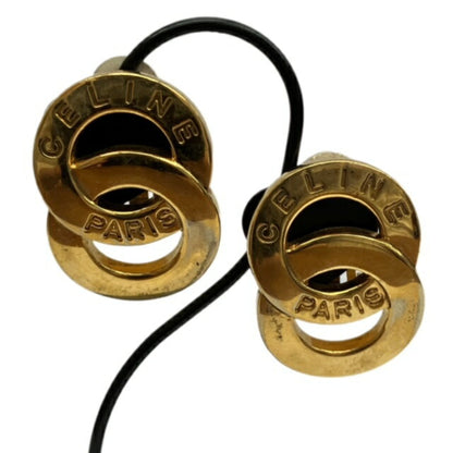 Celine Design Earrings Round GP Gold Ladies