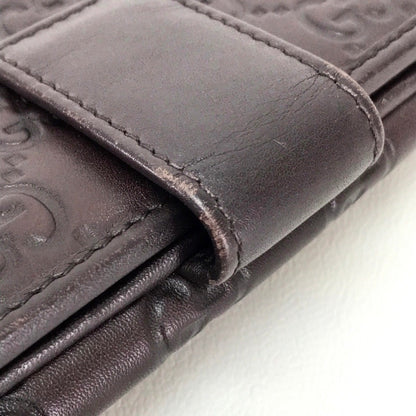 Gucci Dark Brown Leather Wallet (Tri-Fold)