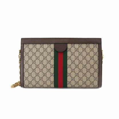 Gucci Ophidia GG Supreme Medium Shoulder Bag Leather Beige Brown 503876
