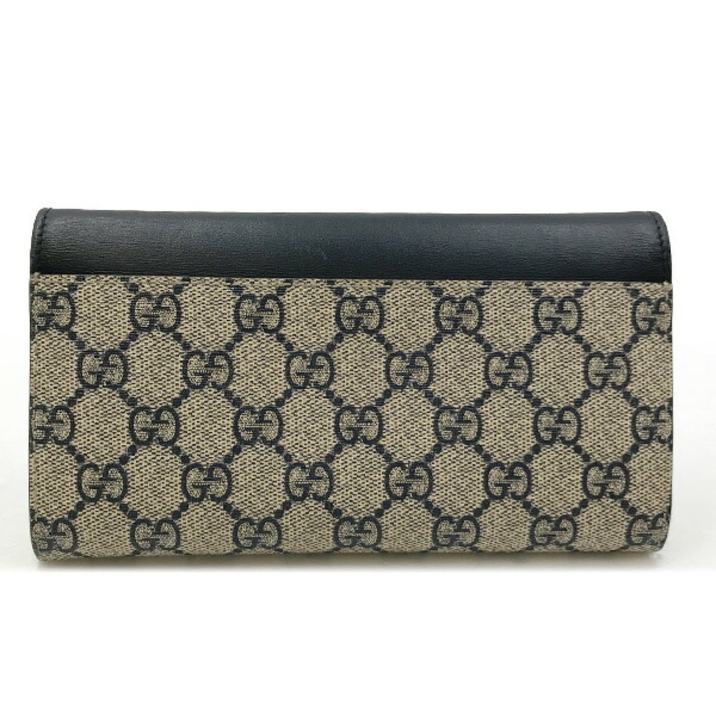 Gucci Navy Pvc Long Bill Wallet (Bi-Fold)
