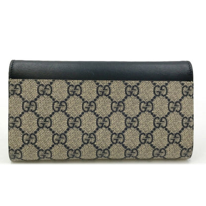 Gucci Navy Pvc Long Bill Wallet (Bi-Fold)