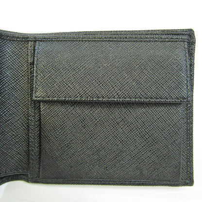 Prada Saffiano 2MO738 Men's Leather Wallet [bi-fold] Black