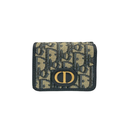 Christian Dior Navy Canvas Leather Wallet (Tri-Fold) ()