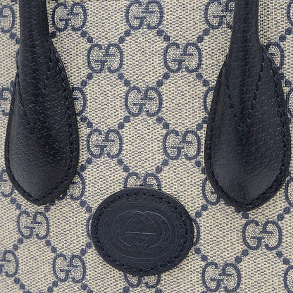 Gucci Beige Navy Gg Supreme Handbag Shoulder Bag Tote Bag