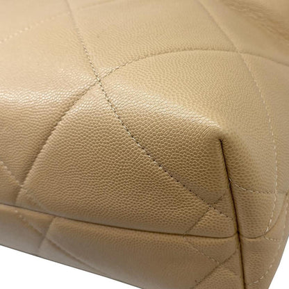 Chanel 2WAY Chain Shoulder Bag Handbag Caviar Beige Pouch AS1469 Good Condition Ladies