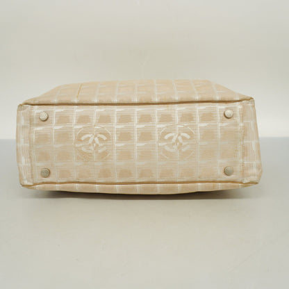 CHANEL   New Travel Line Women's Nylon Tote Bag Beige
