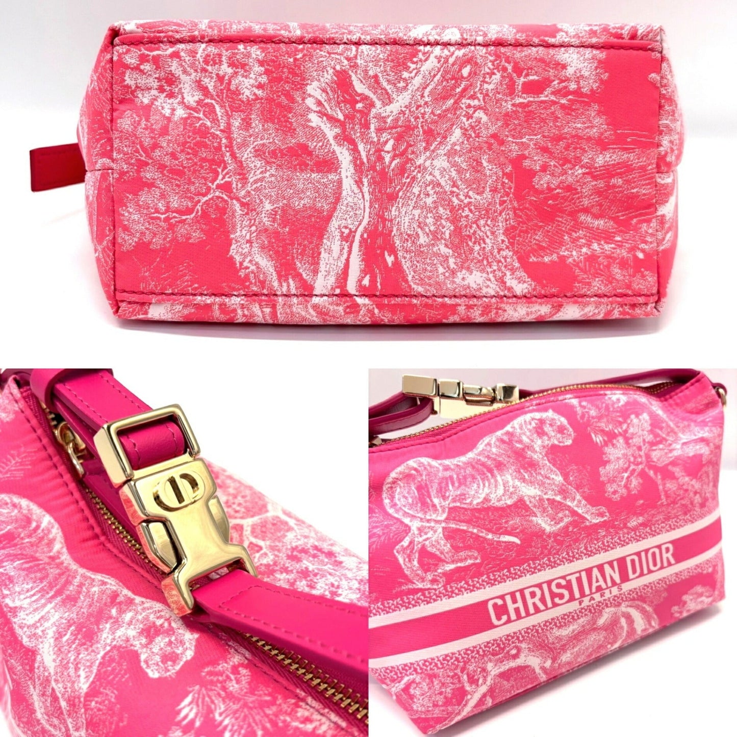Christian Dior Pink Nylon Leather Pouch ()