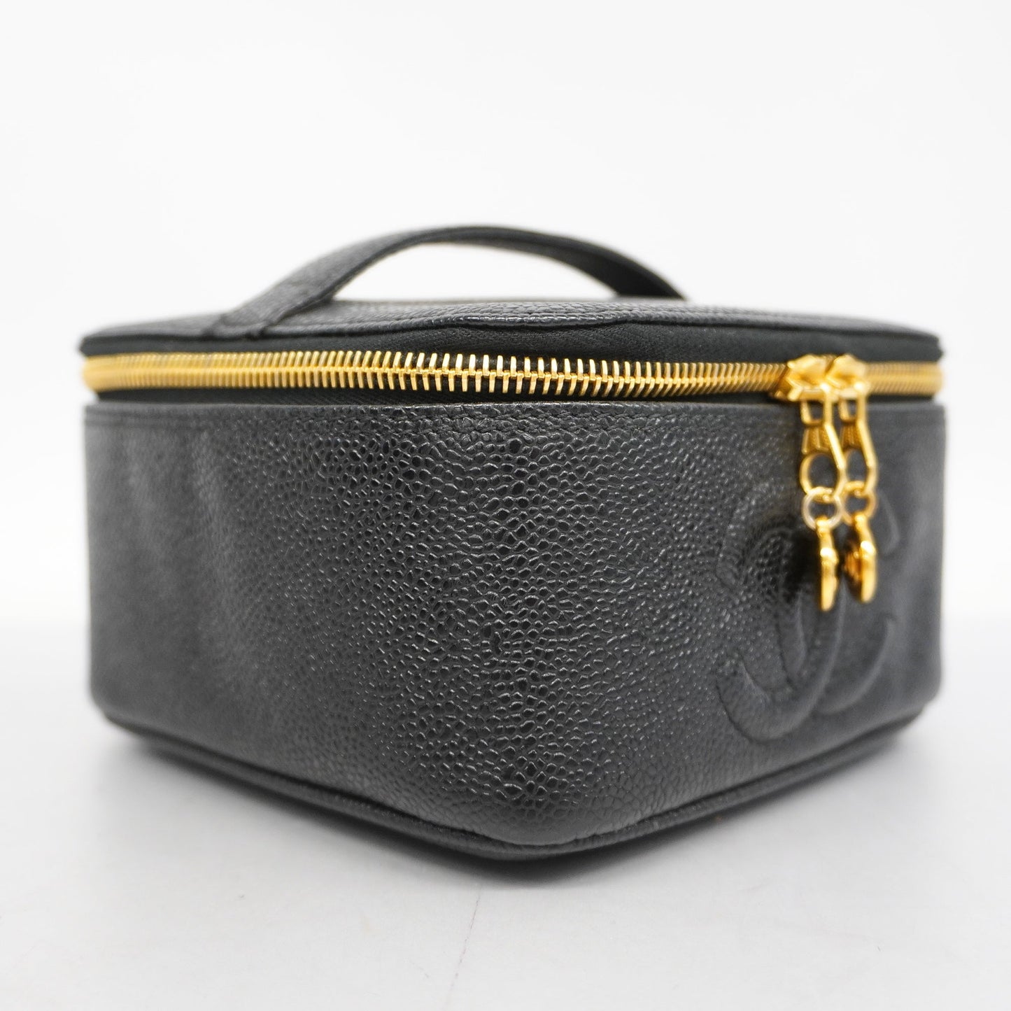 ChanelAuth  Vanity Bag Women's Caviar Leather Vanity Bag Black