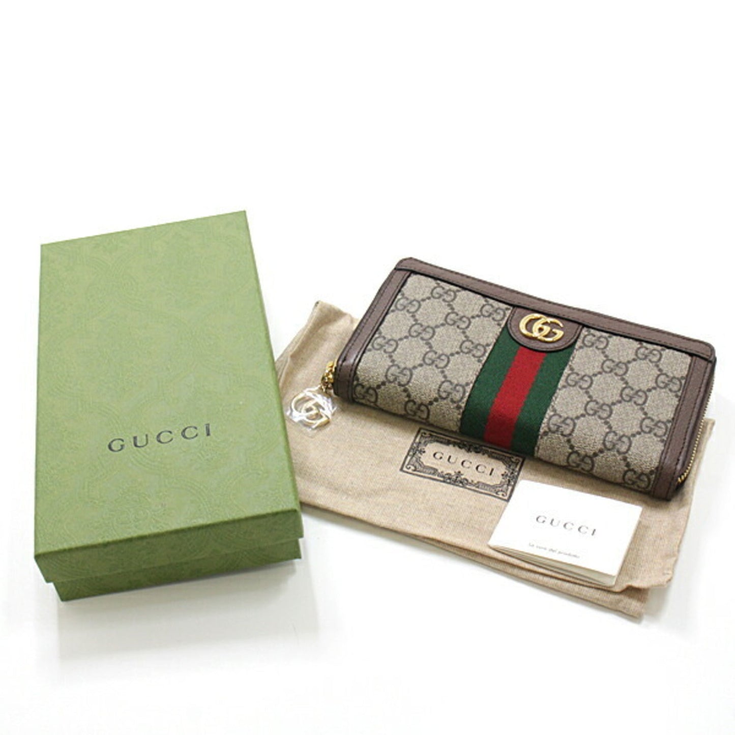 Gucci Ophidia GG Supreme Long Round Zip Wallet 523154