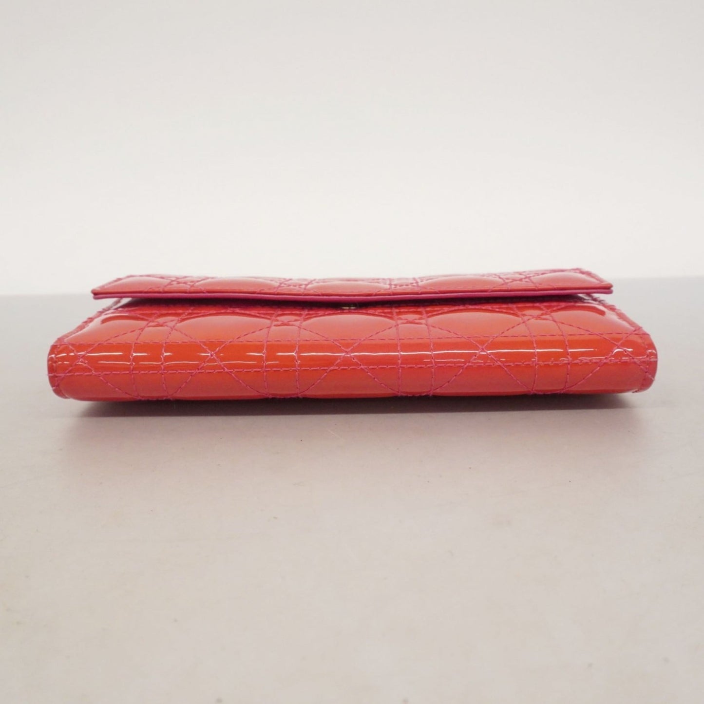 Christian Dior Pink Red Color Long Wallet (Bi-Fold) ()