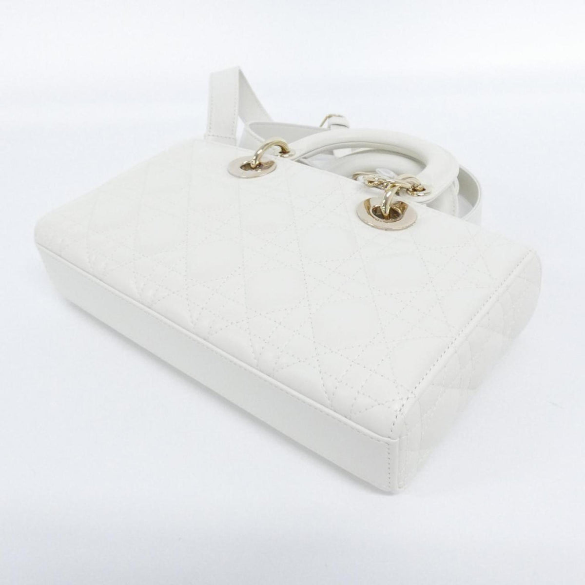 Christian Dior White Leather Handbag ()