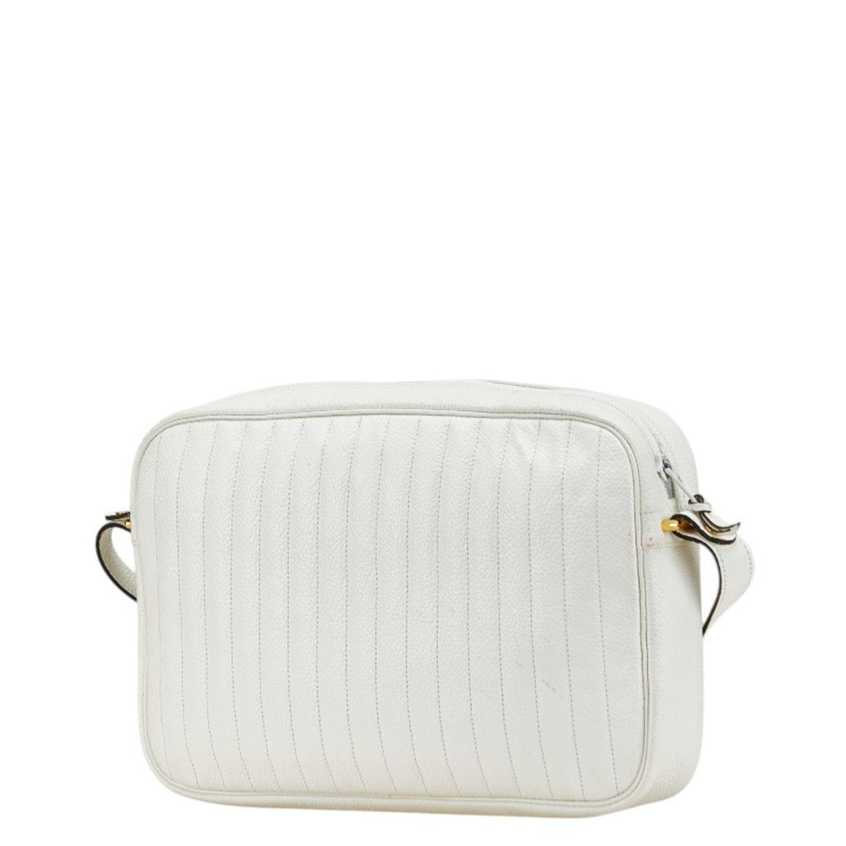 Christian Dior White Leather Shoulder Bag ()