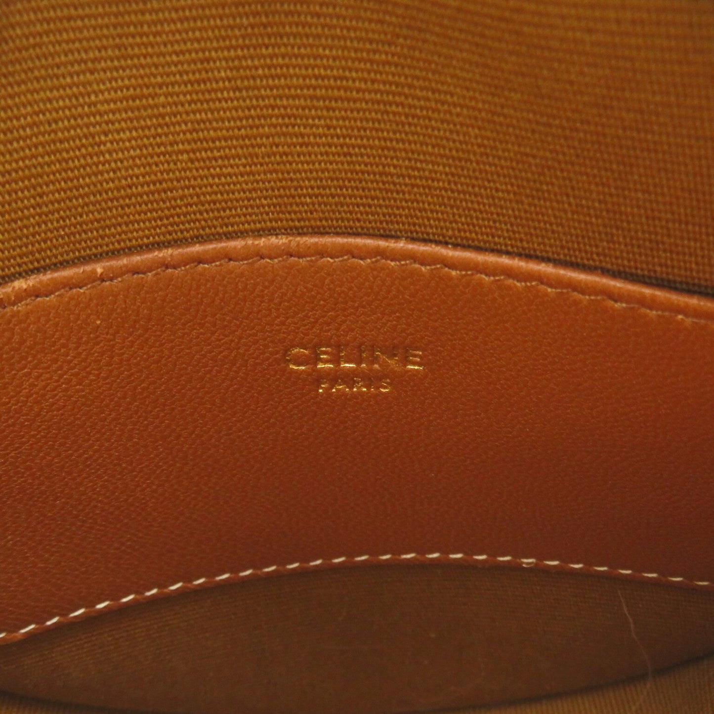 Celine Shoulder pouch Brown Dark brown PVC coated canvas leather Triomphe