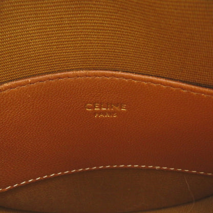 Celine Shoulder pouch Brown Dark brown PVC coated canvas leather Triomphe