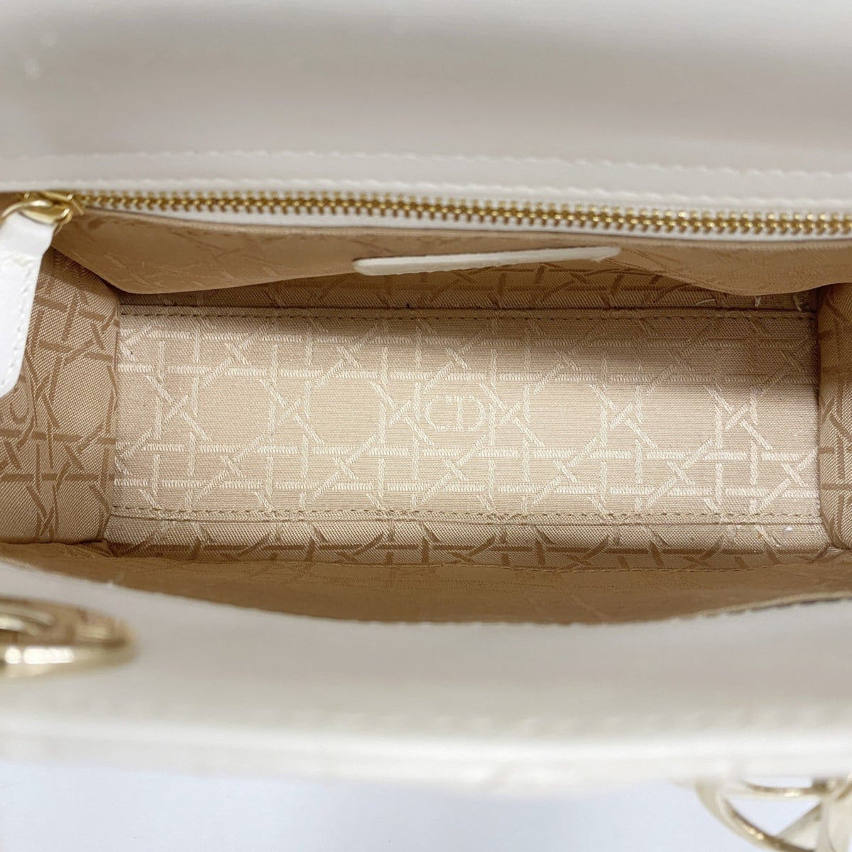 Christian Dior White Leather Handbag ()